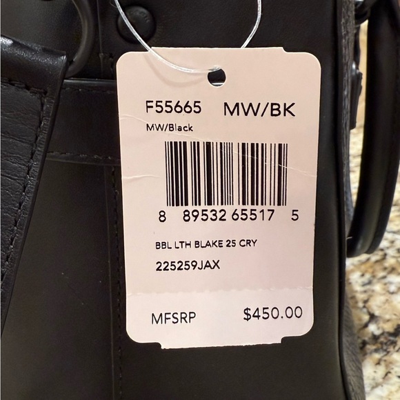 COACH NWT Coach F55665 Blake Carryall Satchel Crossbody In Matte Black - Picture 3 of 3